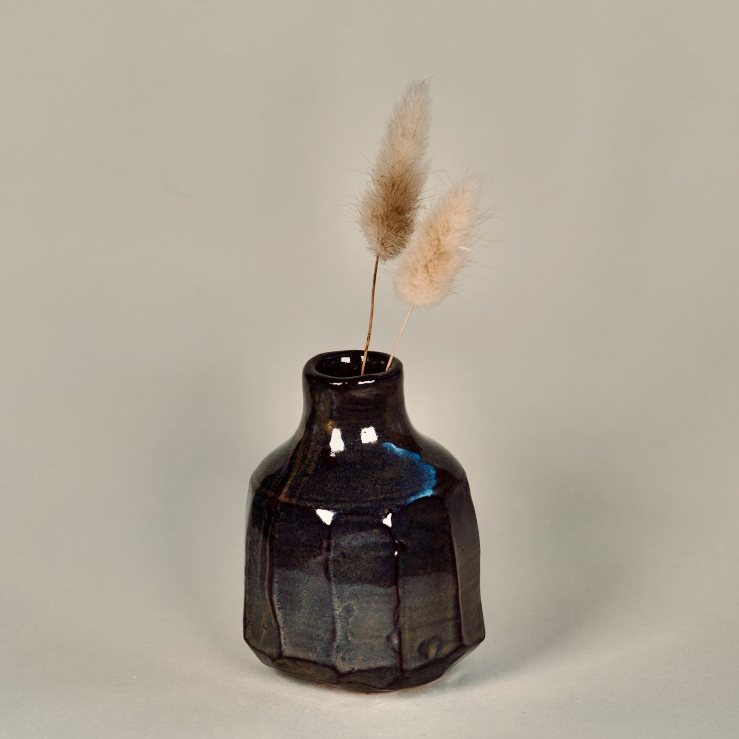 Faceted Tenmoku Bottle Vase